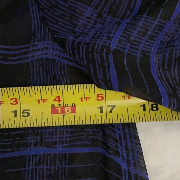 Bobeau sheer Tunic black/ purple plaid XS - Picture 7 of 7